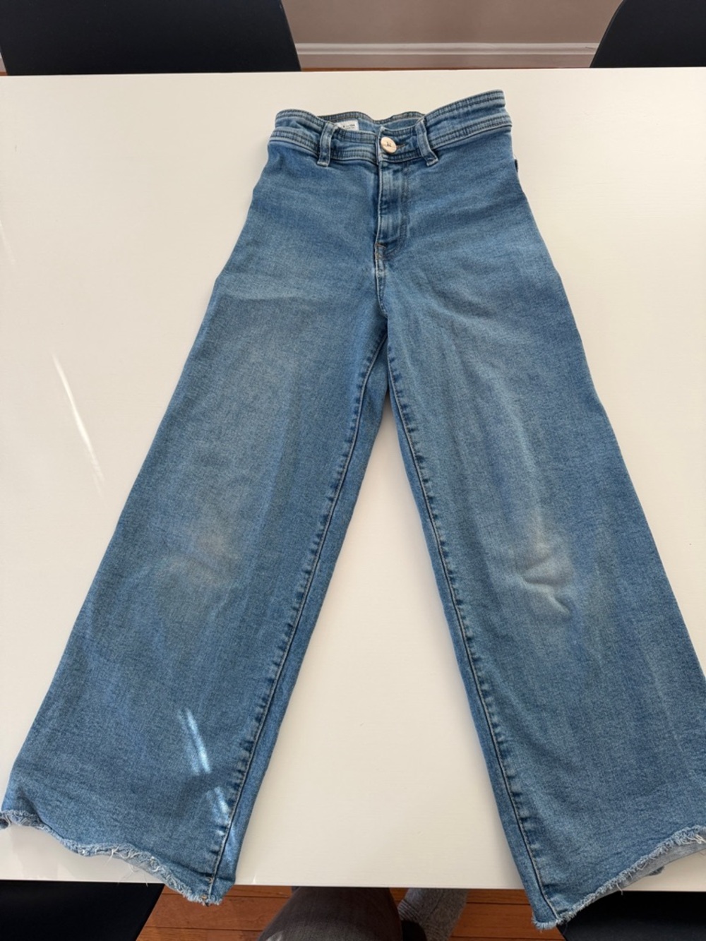 Zara Blue Wide-Leg Kids Jeans Size 9 - 134cm